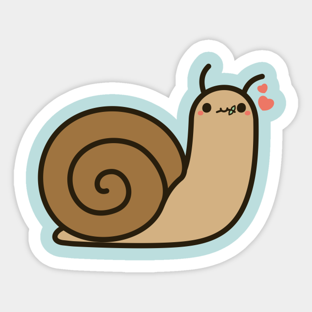 Cute snail Snail Sticker TeePublic